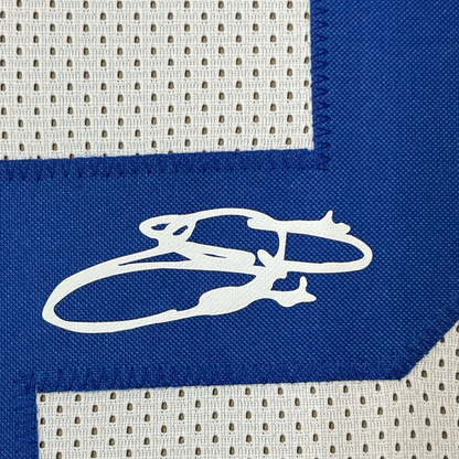Framed Facsimile Autographed Emmitt Smith Dallas 35x39 White Reprint Laser Auto Football Jersey