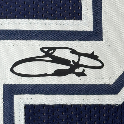 Framed Facsimile Autographed Emmitt Smith 35x39 Dallas Blue Reprint Laser Auto Football Jersey
