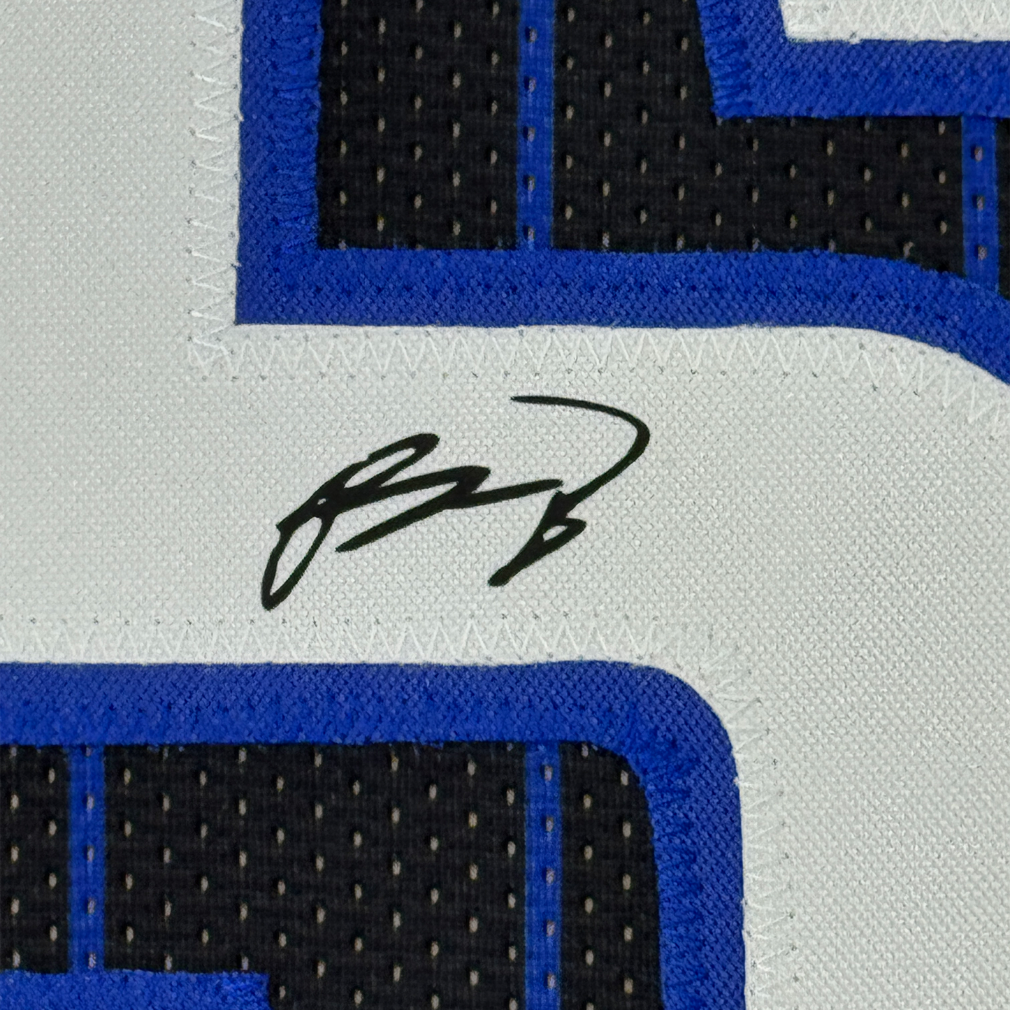 Framed Facsimile Autographed Paolo Banchero 35x39 Orlando Black Pinstripe Reprint Laser Auto Basketball Jersey