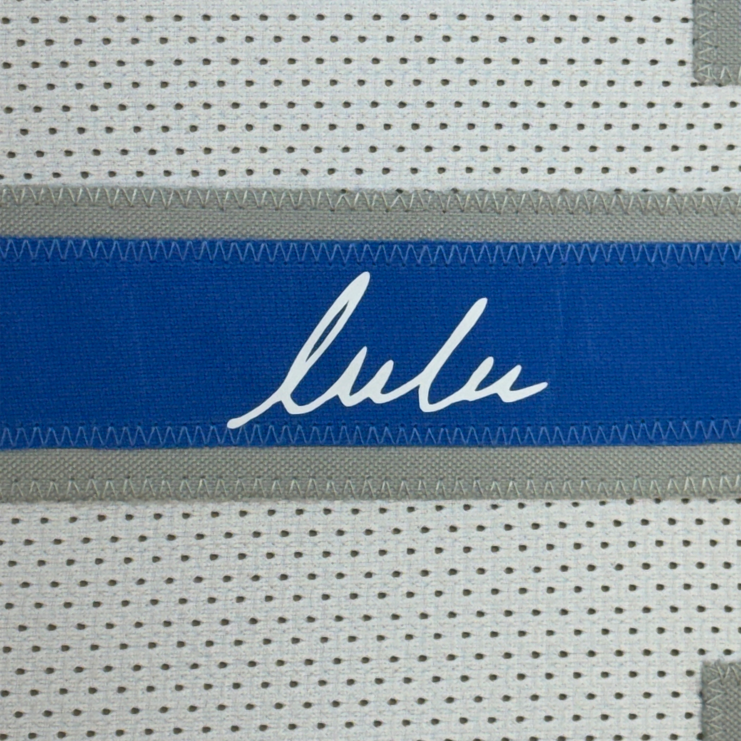 Framed Facsimile Autographed Luka Doncic 35x39 Dallas White Reprint Laser Auto Basketball Jersey