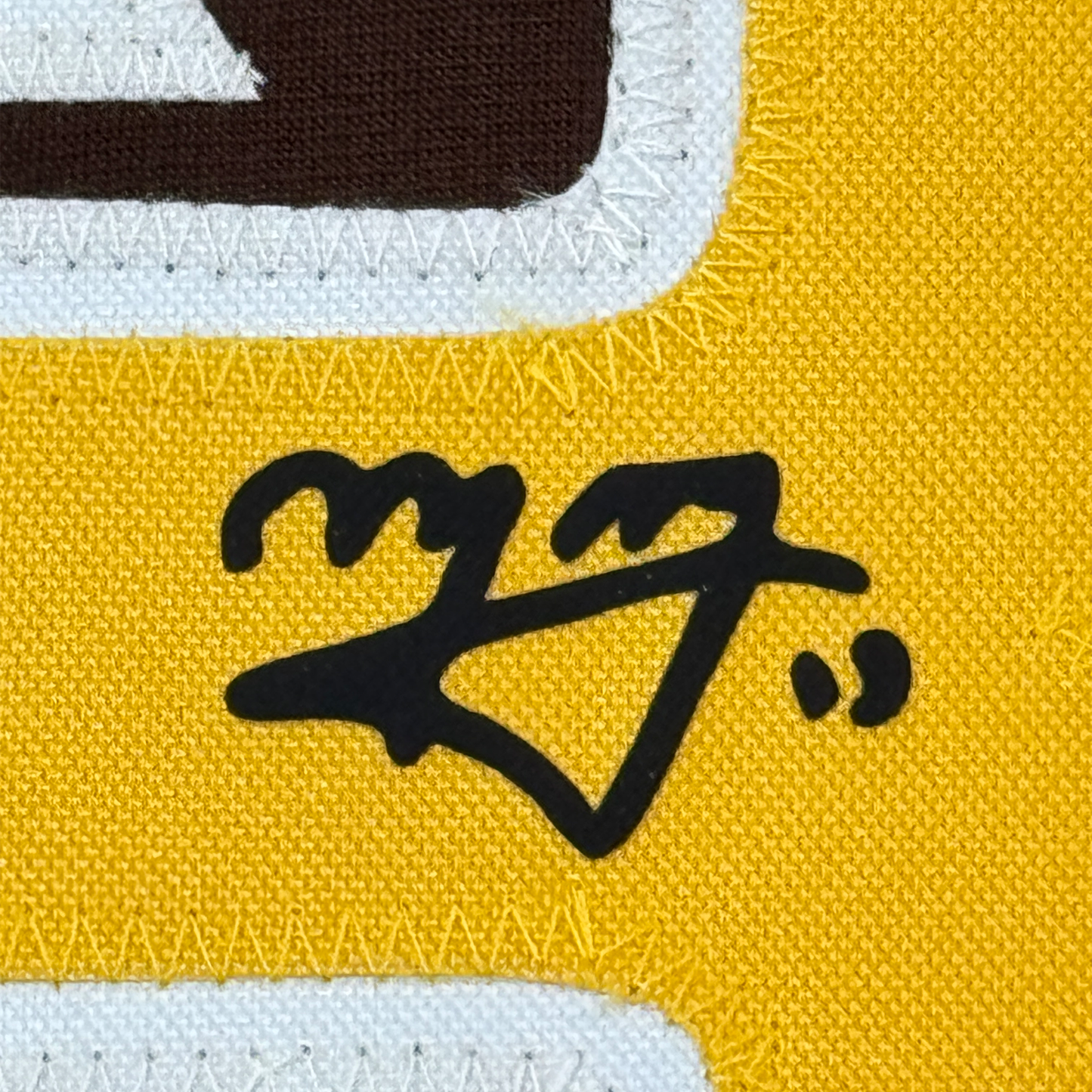 Framed Facsimile Autographed Manny Machado 35x39 San Diego Brown Reprint Laser Auto Baseball Jersey