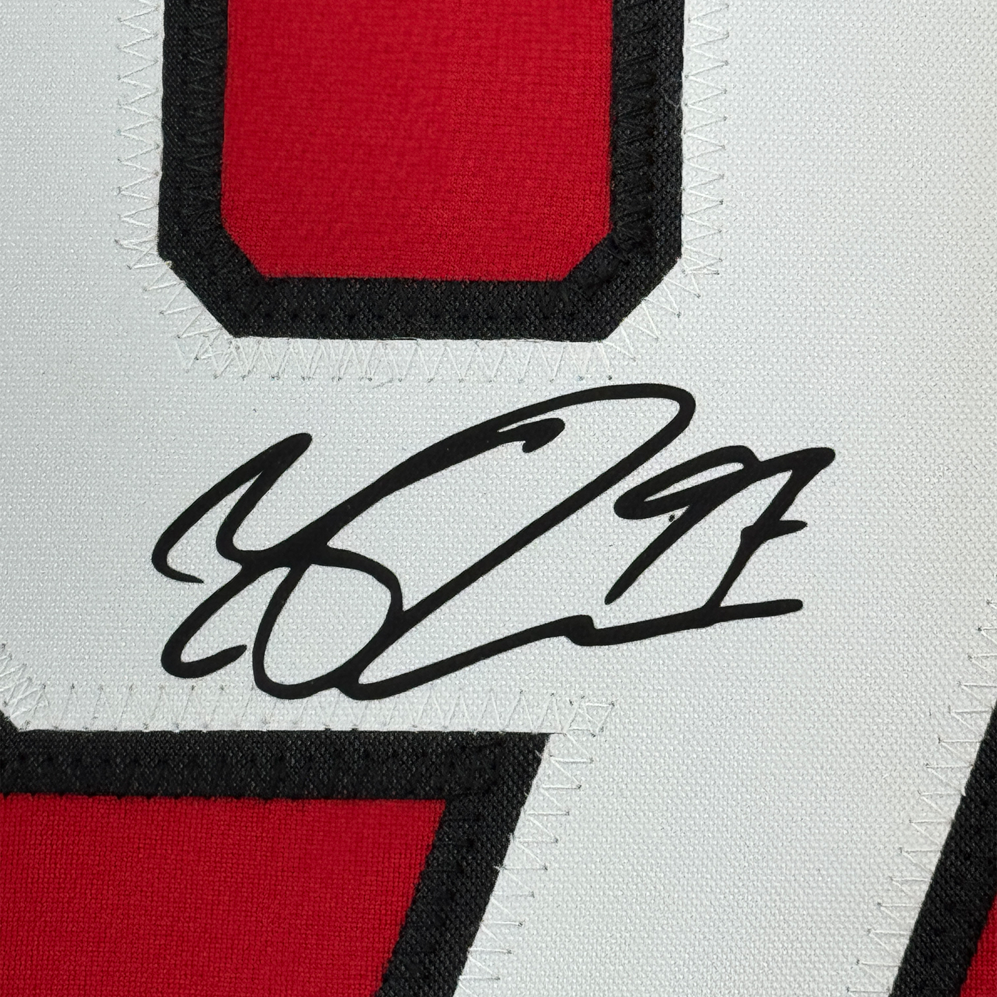 Framed Facsimile Autographed Connor McDavid 35x39 Canada Red 2025 4 Nations Face-Off Reprint Laser Auto Hockey Jersey