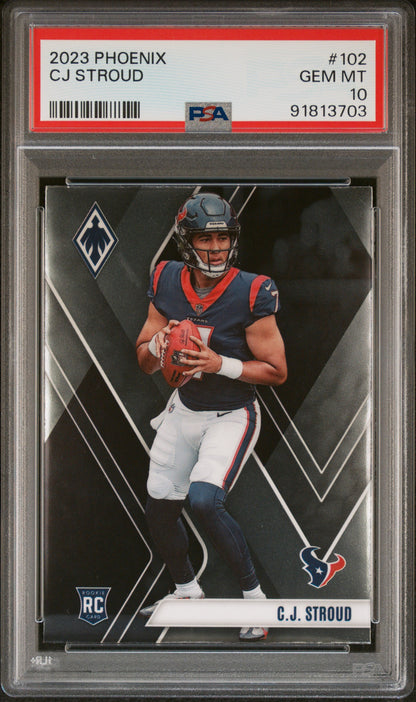 Graded 2023 Panini Phoenix CJ Stroud #102 Rookie RC Football Card PSA 10 Gem Mint