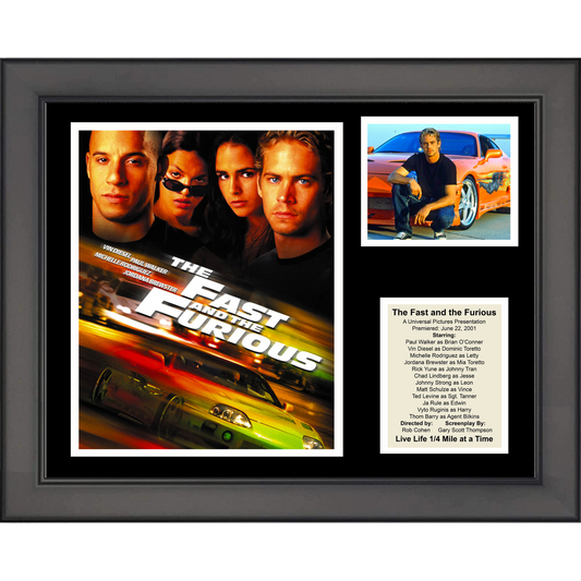 Framed The Fast and The Furious Movie 11"x14" Three Photo Collage