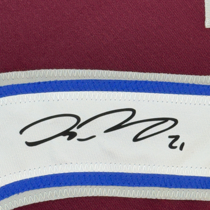 Framed Facsimile Autographed Peter Forsberg 35x39 Colorado Maroon Reprint Laser Auto Hockey Jersey