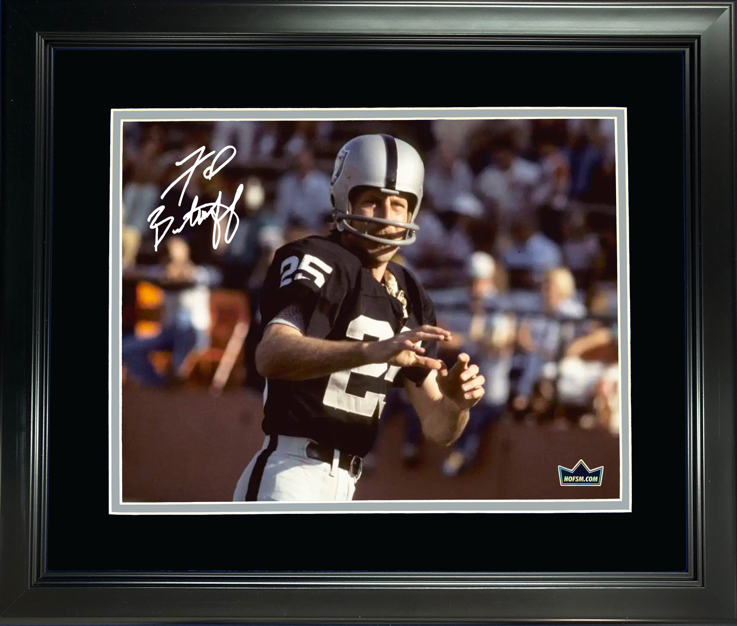 Framed Fred Biletnikoff Oakland Las Vegas Raiders Facsimile Laser Engraved Signature Auto 11"x14" Football Photo HOFSM Holo