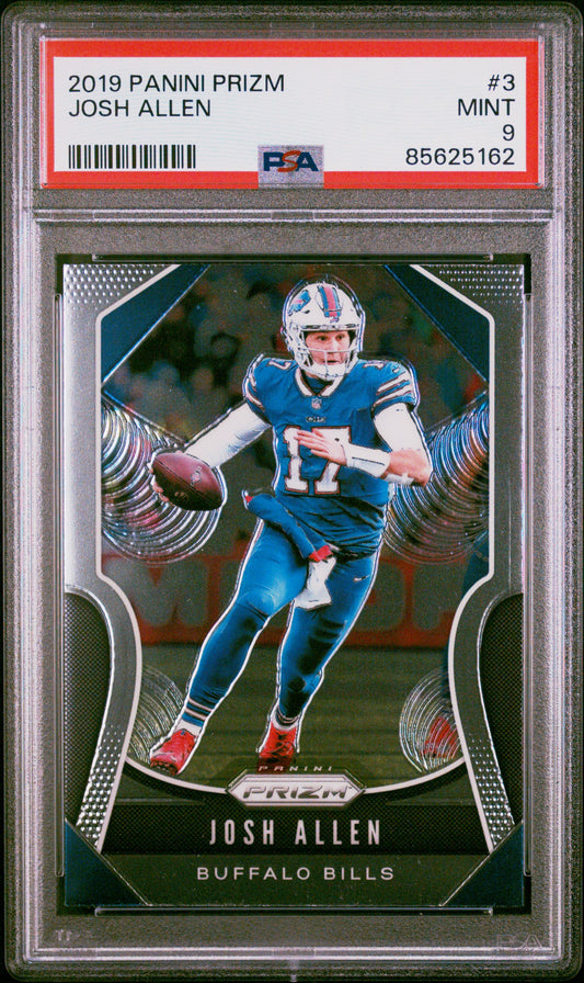 Graded 2019 Panini Prizm Josh Allen #3 Football Card PSA 9 Mint