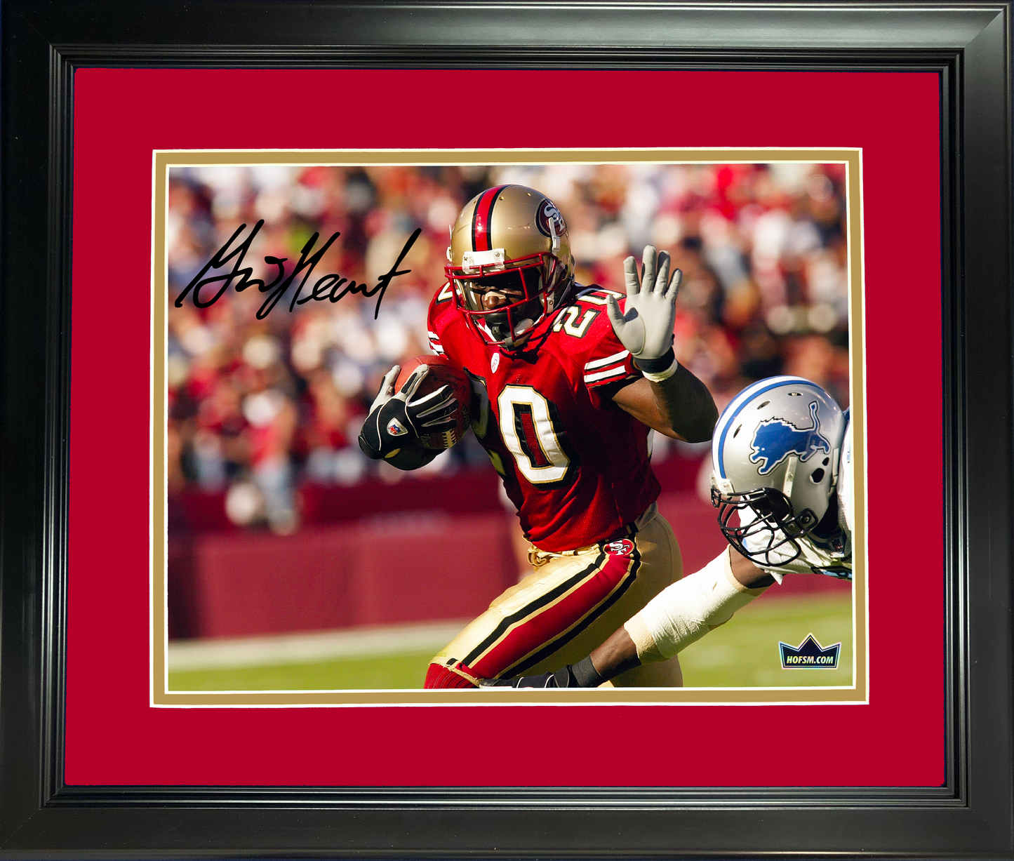 Framed Garrison Hearst San Francisco 49ers Facsimile Laser Engraved Signature Auto 11"x14" Football Photo HOFSM Holo