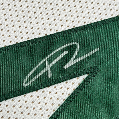 Framed Autographed/Signed Giannis Antetokounmpo 35x39 Milwaukee White Basketball Jersey JSA COA