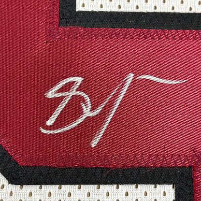 Framed Autographed/Signed Stephon Gilmore 35x39 South Carolina White College Football Jersey PSA/DNA COA