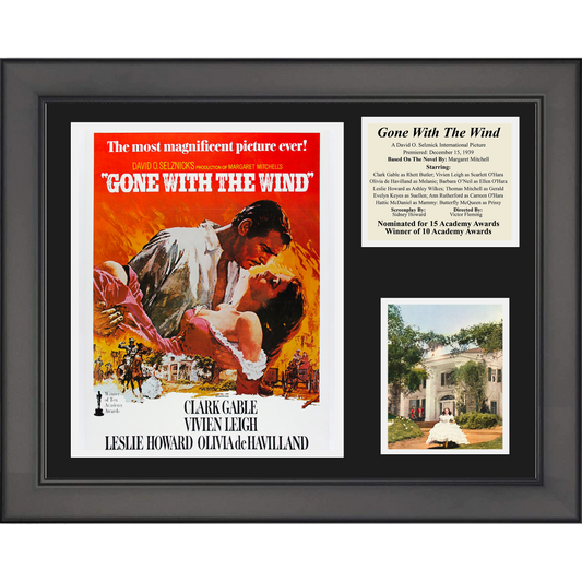 Framed Gone With the Wind Movie 11"x14" Three Photo Collage