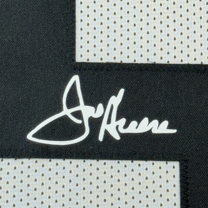 Framed Facsimile Autographed Mean Joe Greene 35x39 Pittsburgh White Reprint Laser Auto Football Jersey