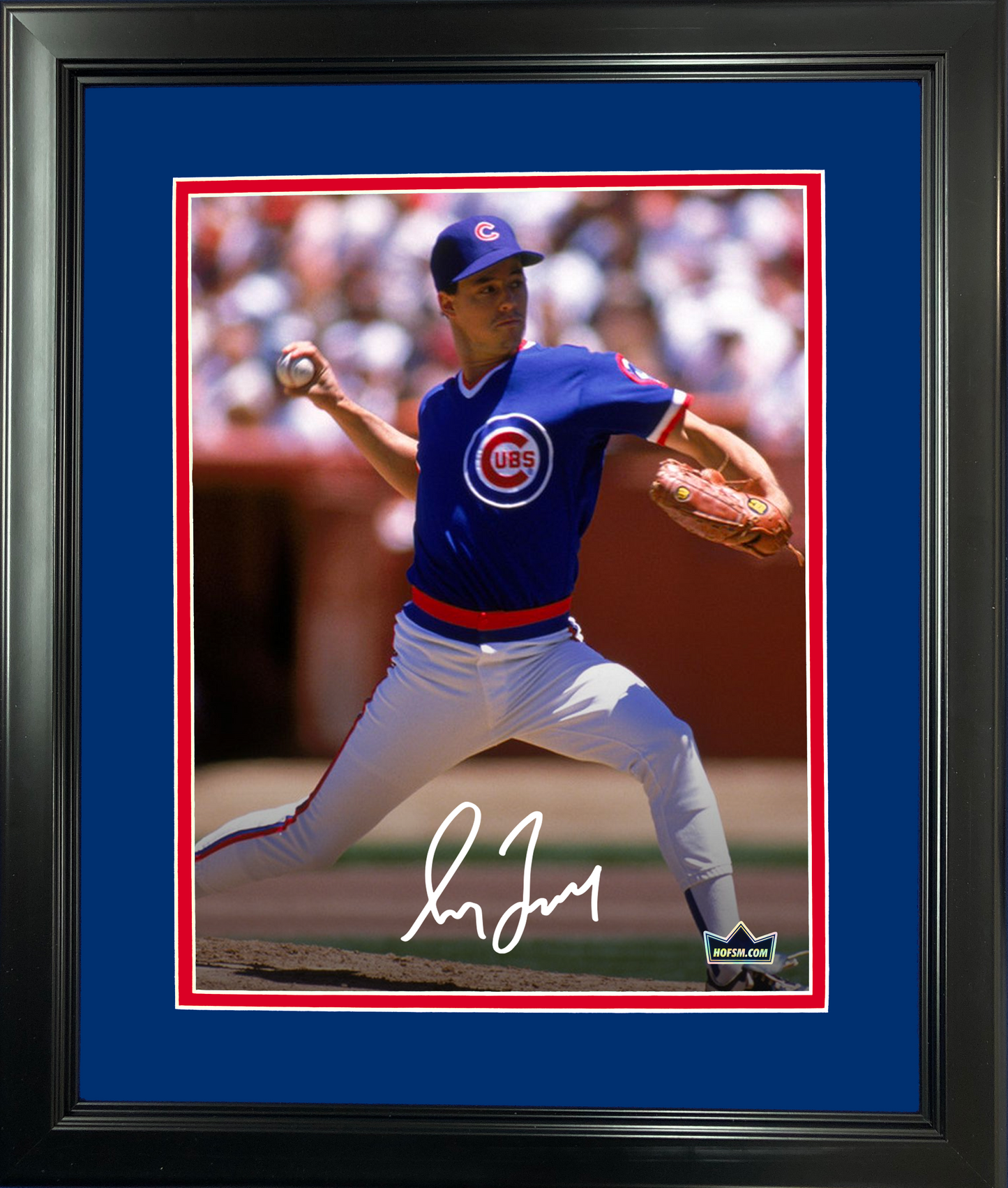 Framed Greg Maddux Facsimile Laser Engraved Signature Auto Chicago Cubs 11"x14" Baseball Photo HOFSM Holo