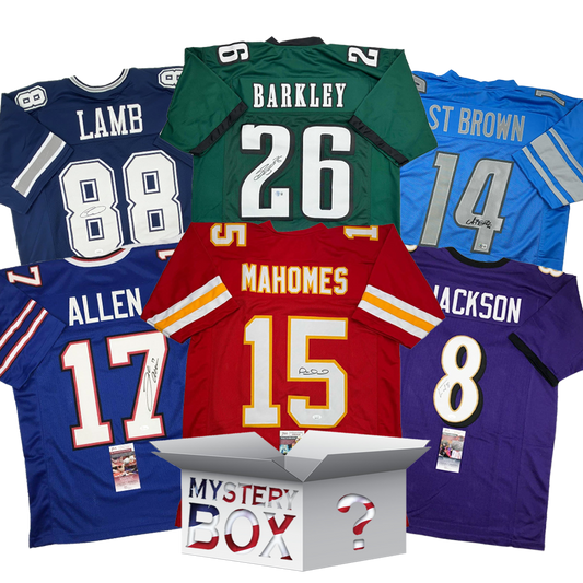 Autographed/Signed Gridiron Kickoff 2025 Football Jersey Mystery Box with PSA JSA or Beckett COA