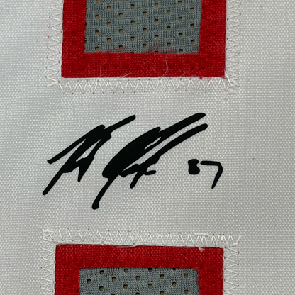 Framed Facsimile Autographed Rob Gronk Gronkowski 35x39 Tampa Bay Grey Pewter Reprint Laser Auto Football