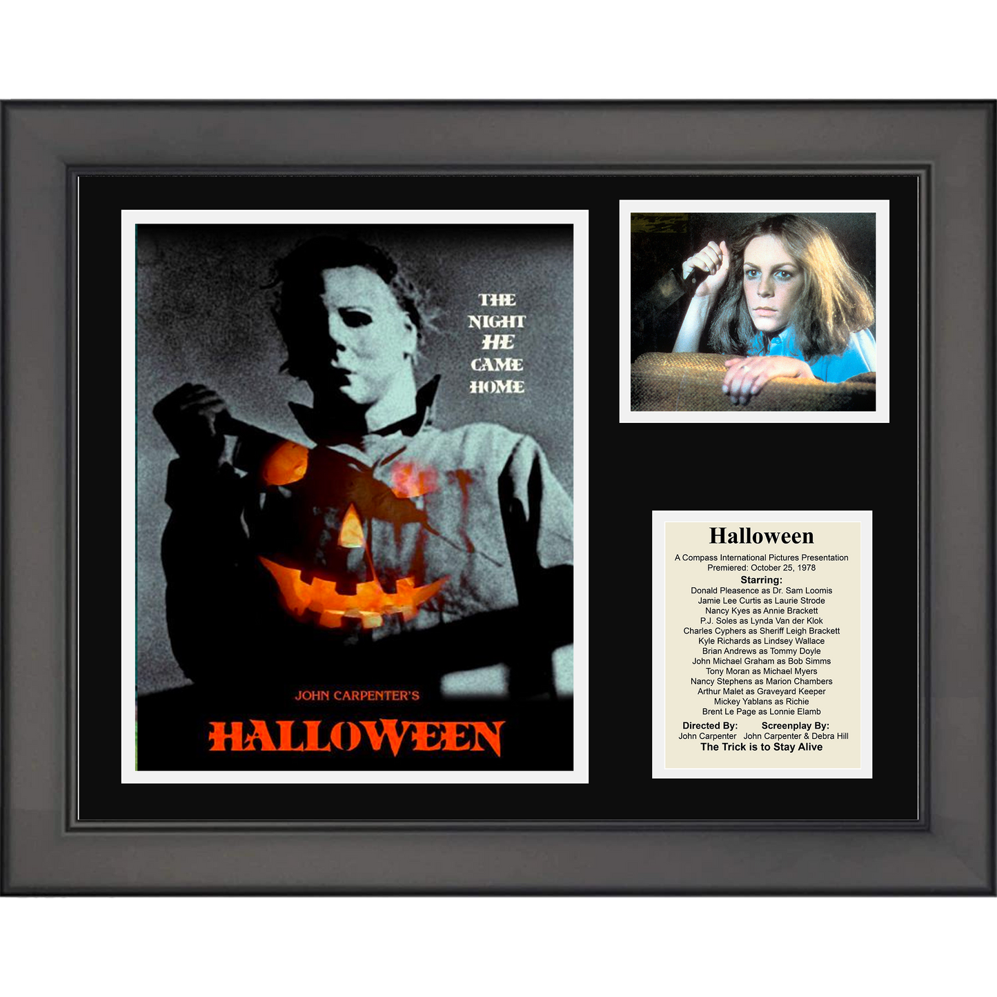 Framed Halloween Michael Myers Movie 11"x14" Three Photo Collage