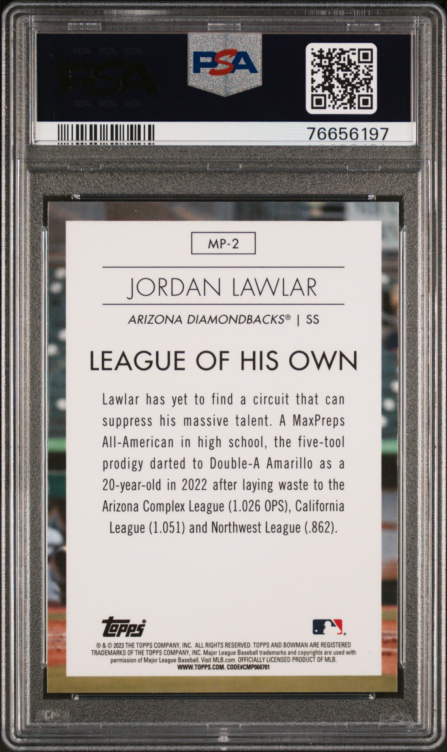 Graded 2023 Topps Bowman Jordan Lawler #MP2 Modern Prospects Rookie RC Baseball Card PSA 10 Gem Mint