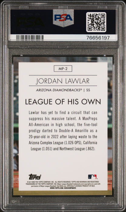 Graded 2023 Topps Bowman Jordan Lawler #MP2 Modern Prospects Rookie RC Baseball Card PSA 10 Gem Mint