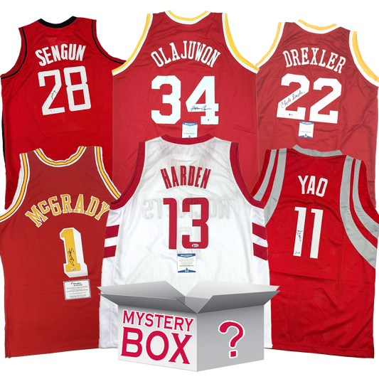 Autographed/Signed Houston Basketball Jersey Mystery Box with PSA JSA or Beckett COA