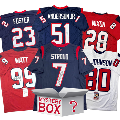 Autographed/Signed Houston Football Jersey Mystery Box with PSA JSA or Beckett COA