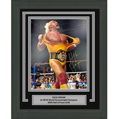 Framed Autographed/Signed Hulk Hogan 16x20 WWE WWF Hulkamania Wrestling Photo Beckett BAS COA #10