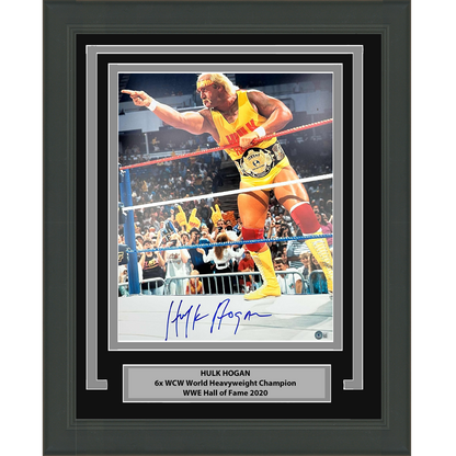 Framed Autographed/Signed Hulk Hogan 16x20 WWE WWF Hulkamania Wrestling Photo Beckett BAS COA #11