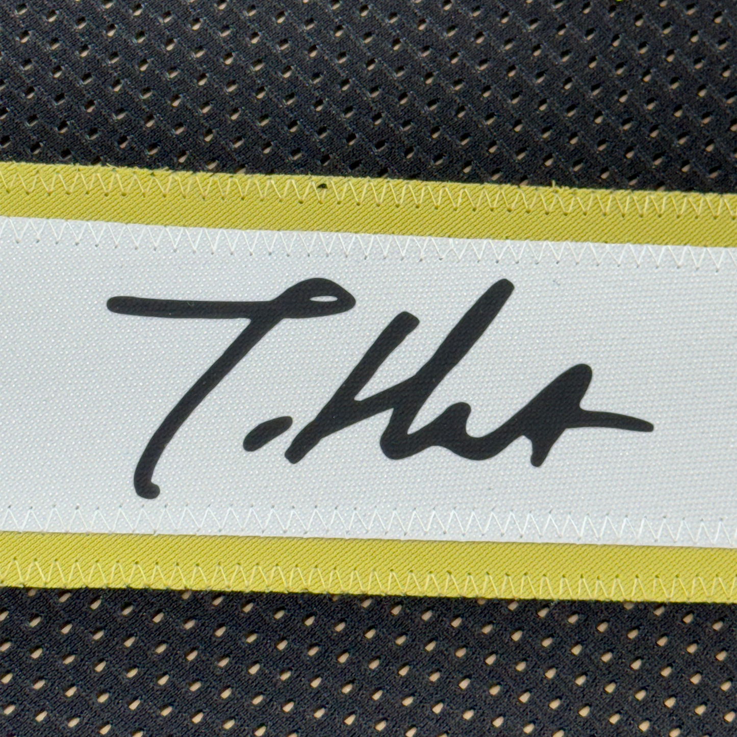 Framed Facsimile Autographed Travis Hunter 35x39 Colorado Black Reprint Laser Auto College Football Jersey
