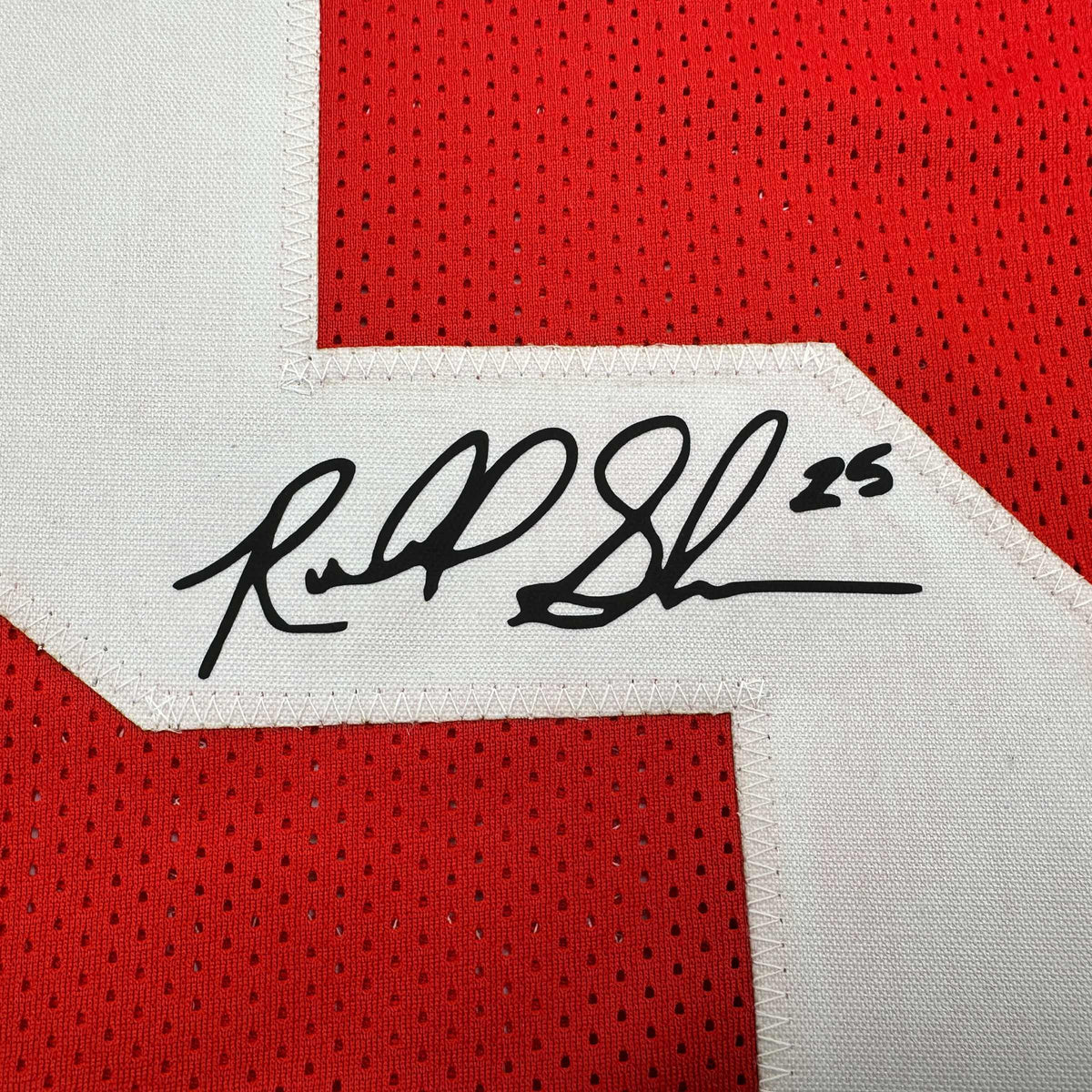 Facsimile Autographed Richard Sherman San Francisco Red Reprint Laser Auto College Football Jersey Size Men's XL