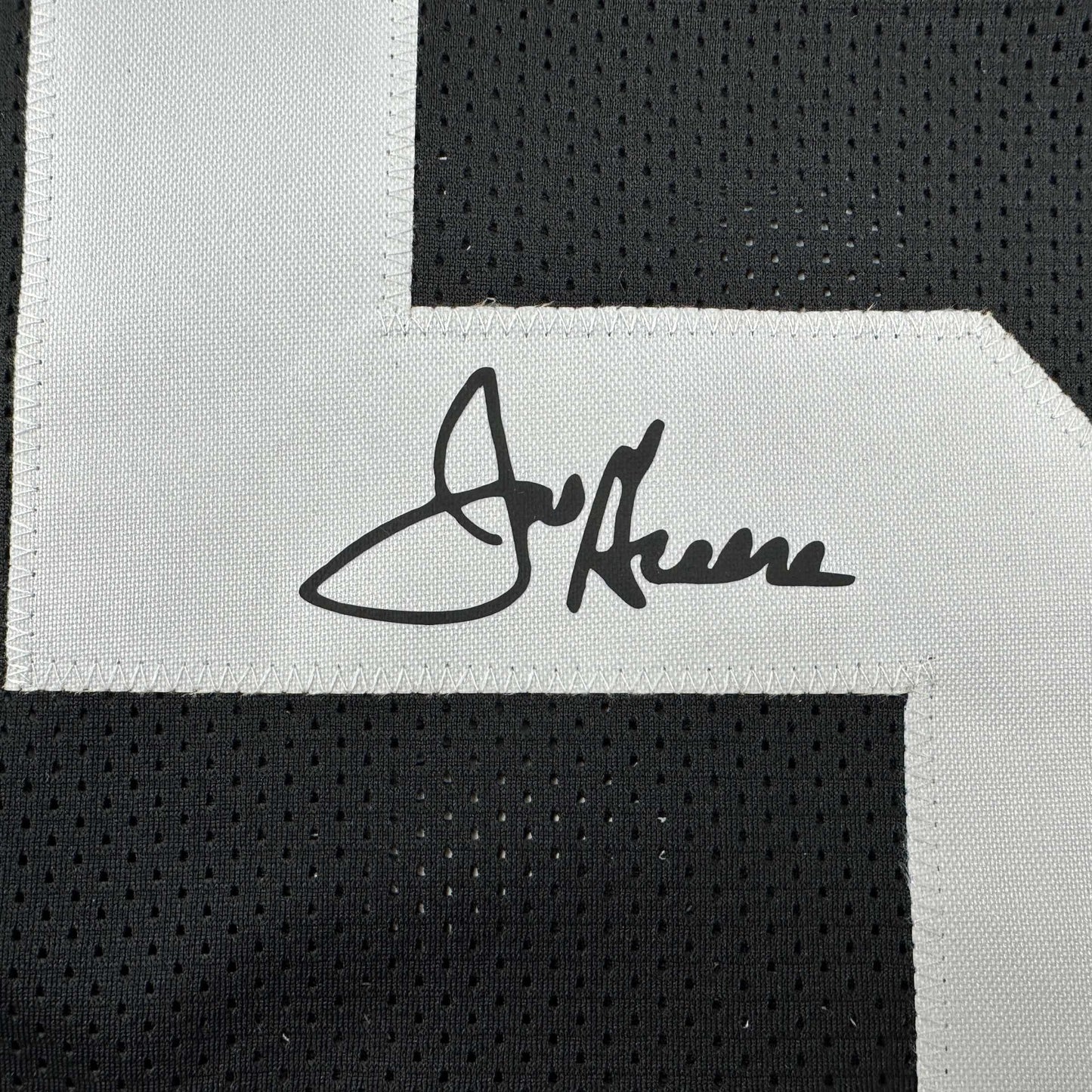 Facsimile Autographed Mean Joe Greene Pittsburgh Black Reprint Laser Auto Football Jersey Size Men's XL