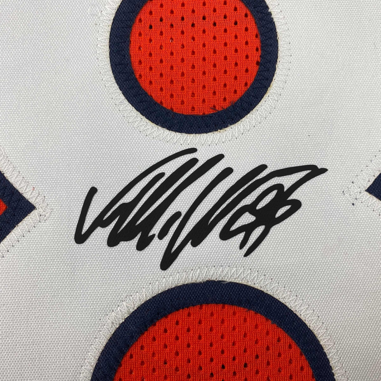 Facsimile Autographed Von Miller Denver Orange Reprint Laser Auto Football Jersey Size Men's XL