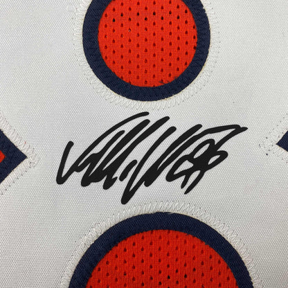 Facsimile Autographed Von Miller Denver Orange Reprint Laser Auto Football Jersey Size Men's XL