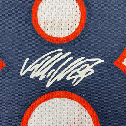 Facsimile Autographed Von Miller Denver White Reprint Laser Auto Football Jersey Size Men's XL