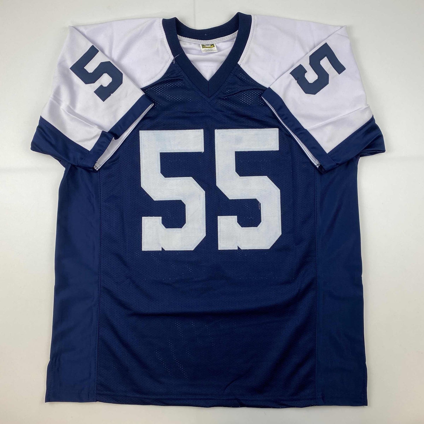 Facsimile Autographed Leighton Vander Esch Dallas Thanksgiving Day Reprint Laser Auto Football Jersey Size Men's XL