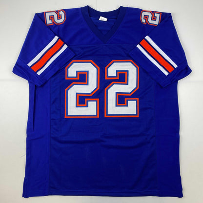 Facsimile Autographed Emmitt Smith Florida Blue Reprint Laser Auto College Football Jersey Size Men's XL