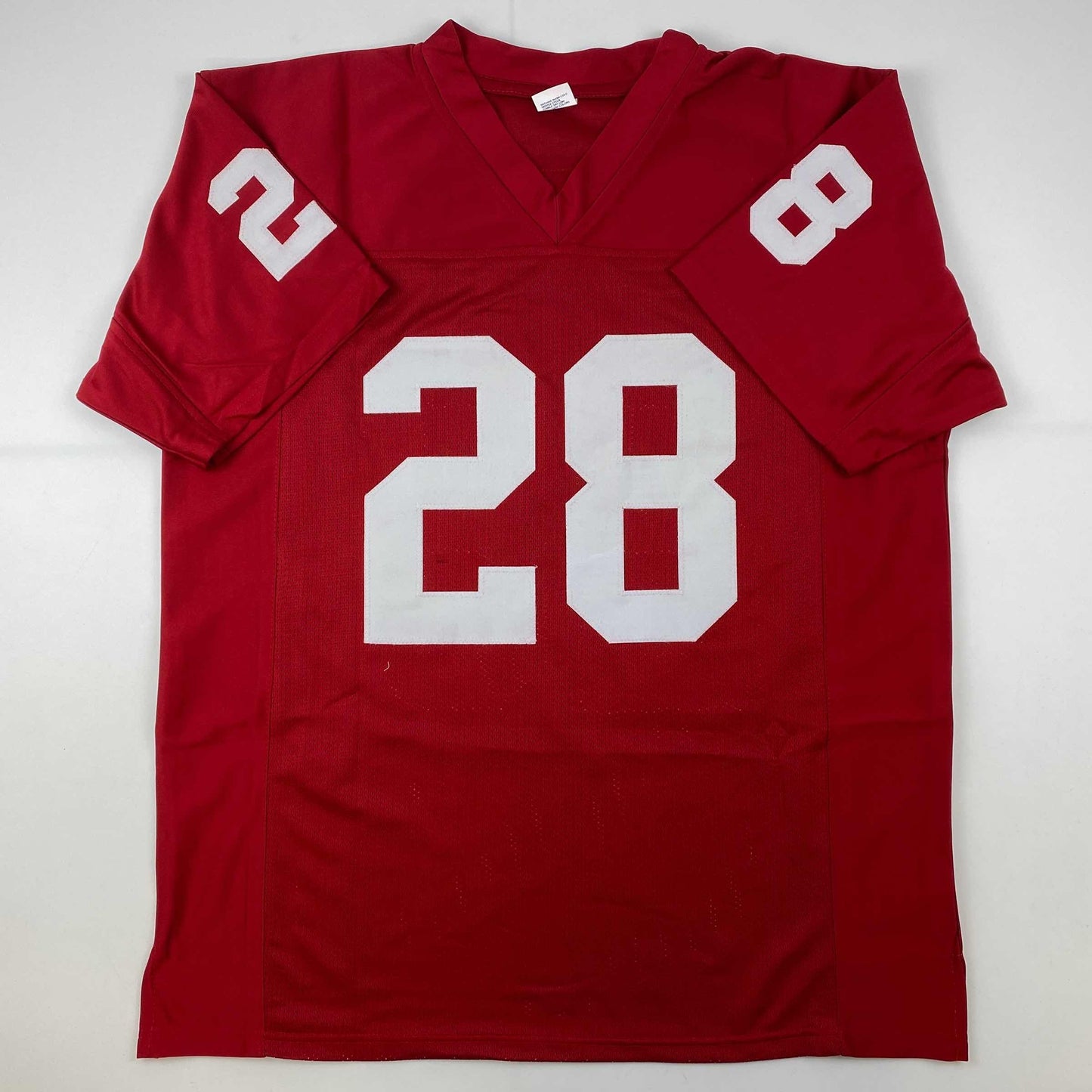 Facsimile Autographed Adrian Peterson Oklahoma Red Reprint Laser Auto College Football Jersey Size Men's XL