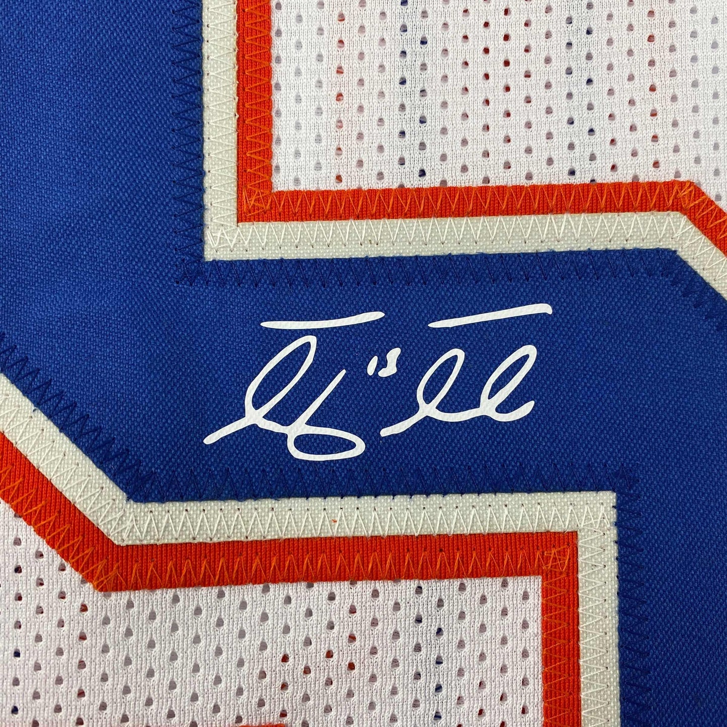 Facsimile Autographed Tim Tebow Florida White Reprint Laser Auto College Football Jersey Size Men's XL