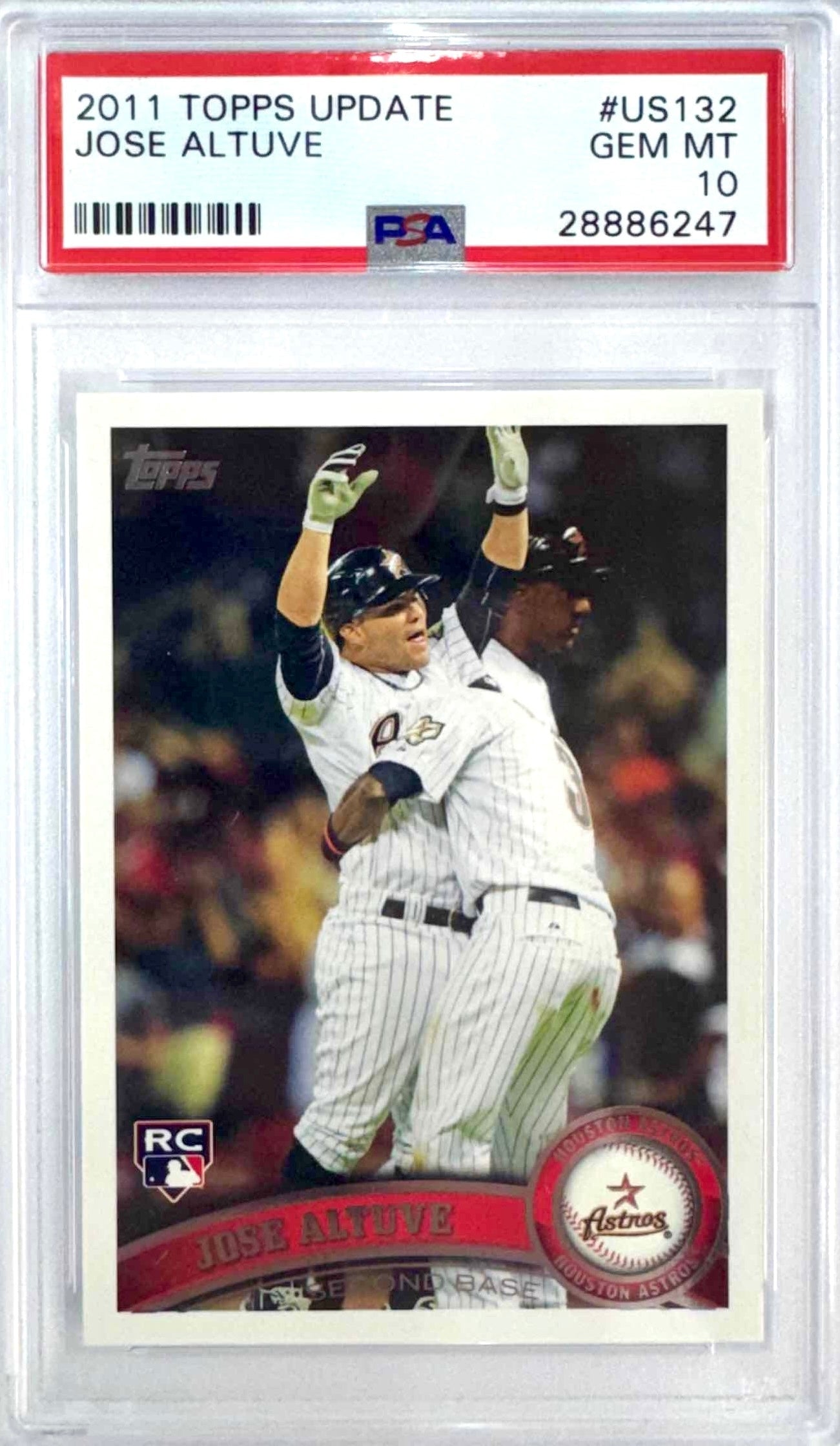 Graded 2011 Topps Update Jose Altuve #US132 Rookie RC Baseball Card PSA 10 Gem Mint