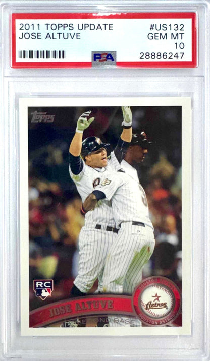 Graded 2011 Topps Update Jose Altuve #US132 Rookie RC Baseball Card PSA 10 Gem Mint