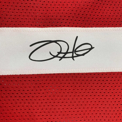 Facsimile Autographed Jalen Hurts Oklahoma Red Reprint Laser Auto College Football Jersey Size Men's XL