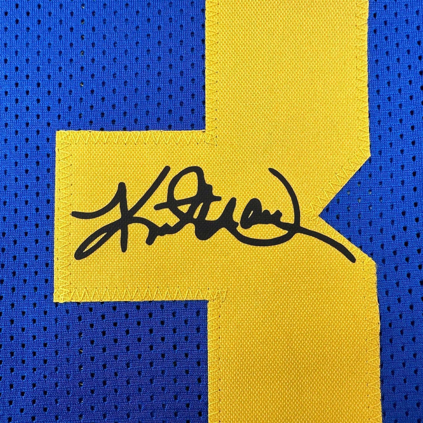 Facsimile Autographed Kurt Warner St. Louis Royal Blue Retro Reprint Laser Auto Football Jersey Size Men's XL