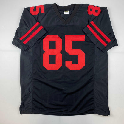Facsimile Autographed George Kittle San Francisco Black Reprint Laser Auto Football Jersey Size Men's XL