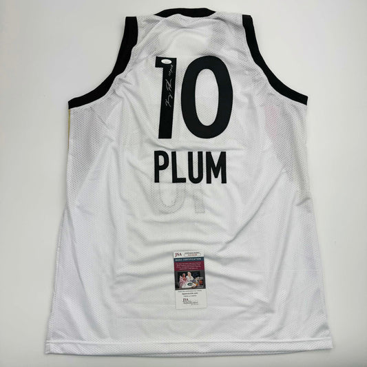 Autographed/Signed Kelsey Plum "1st Pick" Las Vegas White Basketball Jersey JSA COA