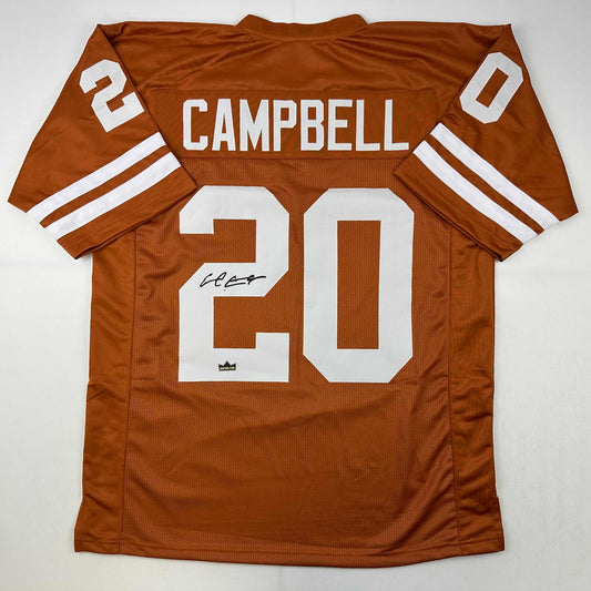Facsimile Autographed Earl Campbell Texas Orange Reprint Laser Auto College Football Jersey Size Men's XL