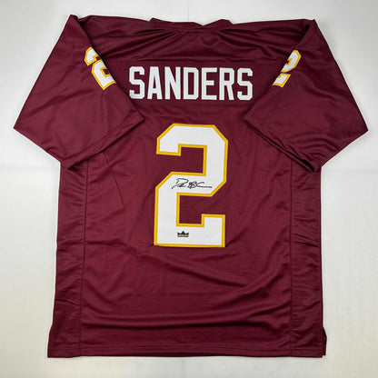Facsimile Autographed Deion Sanders Florida State Maroon Reprint Laser Auto College Football Jersey Size Men's XL