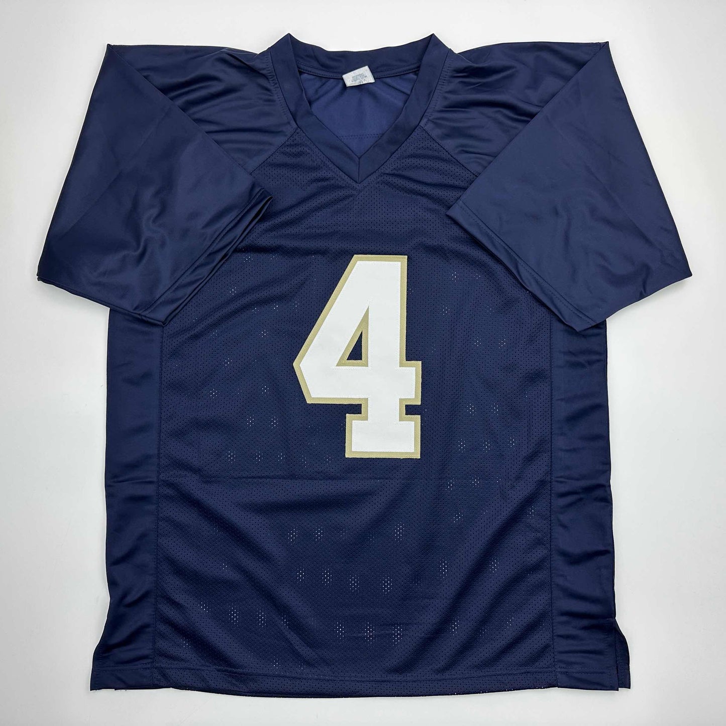Facsimile Autographed Jeremiyah Love Notre Dame Blue Reprint Laser Auto College Football Jersey Size Men's XL