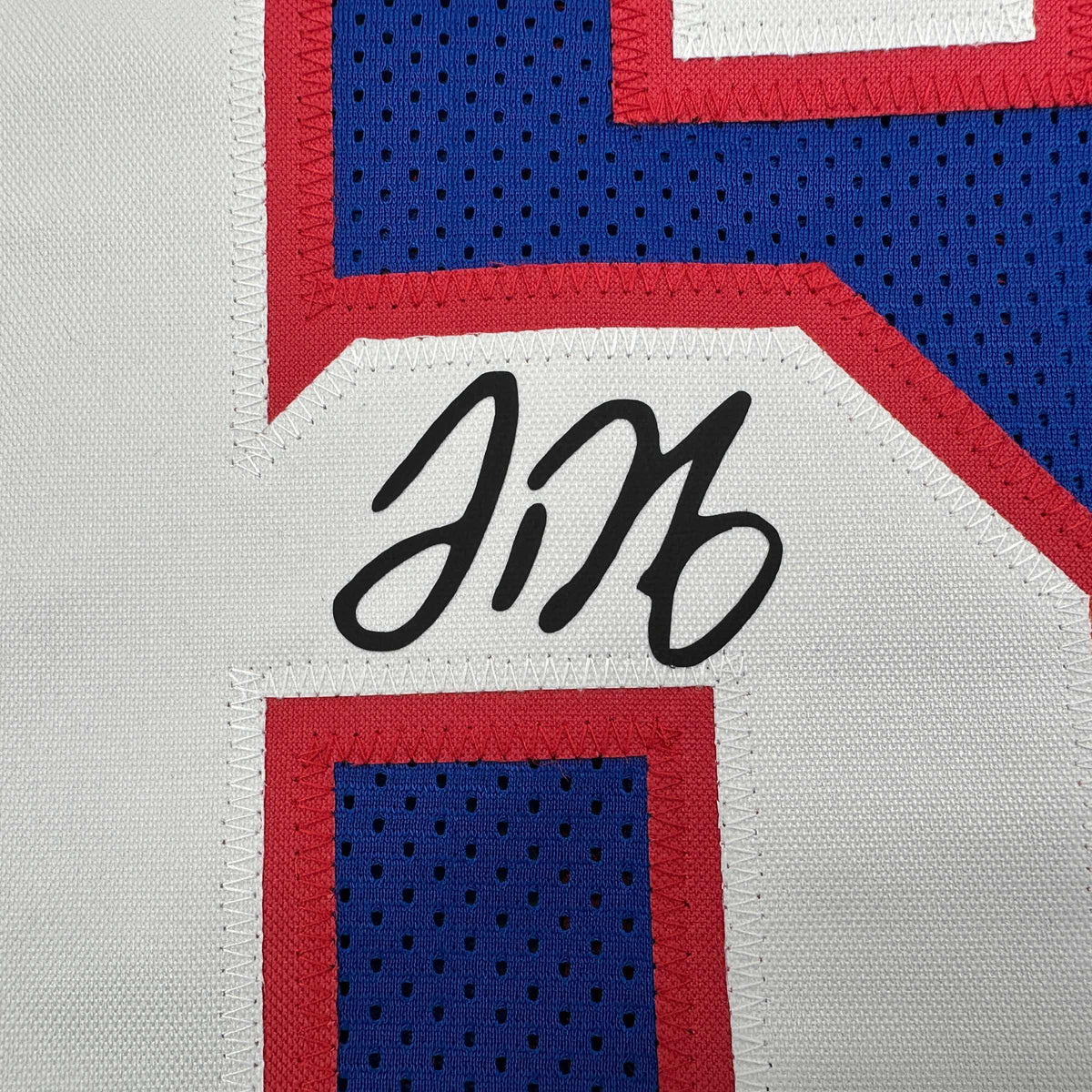 Facsimile Autographed Jalon Daniels Kansas Blue Reprint Laser Auto College Football Jersey Size Men's XL