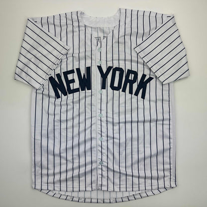 Facsimile Autographed Max Fried New York Pinstripe Reprint Laser Auto Baseball Jersey Size Men's XL