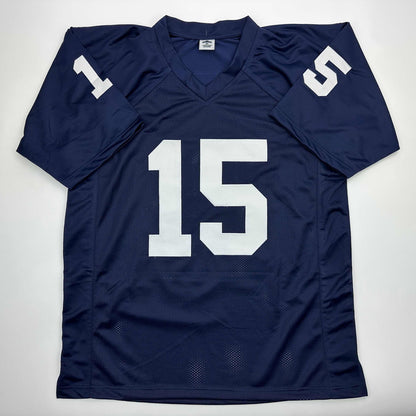 Facsimile Autographed Drew Allar Penn State Blue Reprint Laser Auto College Football Jersey Size Men's XL