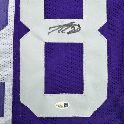 Autographed/Signed Adrian Peterson Minnesota Split Football Jersey JSA COA