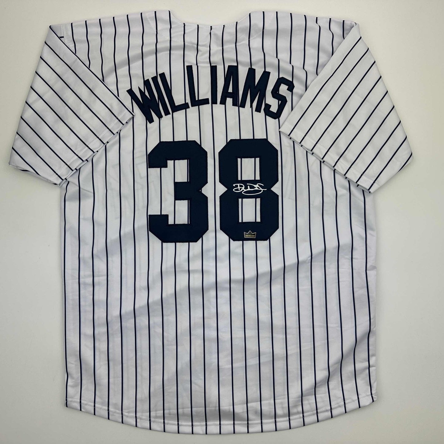 Facsimile Autographed Devin Williams New York Pinstripe Reprint Laser Auto Baseball Jersey Size Men's XL